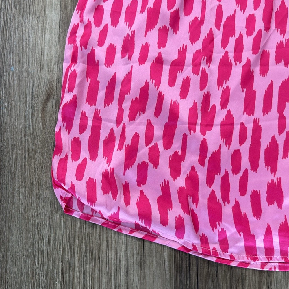 Emily Wonder Pink Abstract Babydoll Dress S | NWT Oversized Lined Feminine‎ - Picture 3 of 9